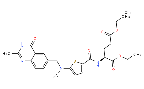 Diethyl N-[5-[N-[(3,4-dihydro-2-methyl-4-oxo-6-quinazolinyl)methyl]-N-methylamino]-2-thenoyl]-L-glutamate
