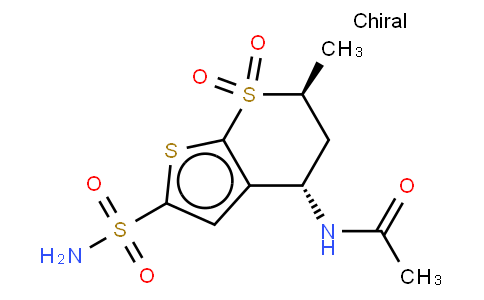 N-[(4S,6S)-6-甲基-7,7-二氧代-2-磺酰胺基-5,6-二氢-4H-噻吩并[2,3-b]噻喃-4-基]乙酰胺