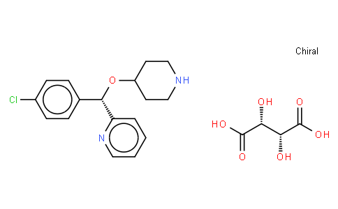 2-[(S)-(4-chlorophenyl)(4-piperidinyloxy)Methyl]-pyridine L-tartrate (For Bepotastine)