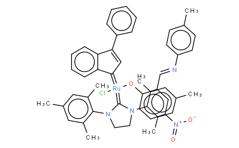 [1,3-二(2,4,6-三甲苯基)-2-咪唑烷亚基]-[2-[[(4-甲基苯基)亚氨基]甲基]-4-硝基苯酚基]-[3-苯基-1H-茚-1-亚基]钌(II)氯化