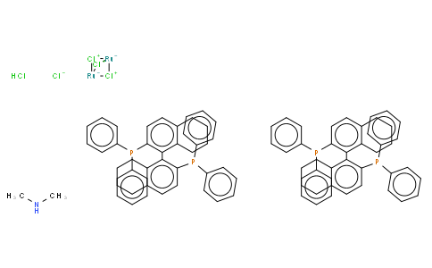 二甲基铵二氯三(μ-氯)二[(R)-(+)-2,2'-二(二苯基膦基)-5,5',6,6',7,7',8,8'-八氢-1,1'-联萘基]二钌酸(II)