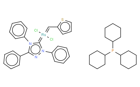 Tricyclohexylphosphine[2,4-dihydro-2,4,5-triphenyl-3H-1,2,4-triazol-3-ylidene][2-thienylmethylene]ruthenium(II) dichloride, min. 95%