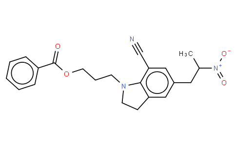 1-[3-(苯甲酸基)丙基]-2,3-二氢-5-(2-硝基丙基)-1H-吲哚-7-甲腈