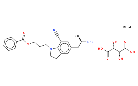 5-[(2R)-2-氨基丙基]-1-[3-(苯甲酰氧基)丙基]-2,3-二氢-7-氰基-1H-吲哚酒石酸盐