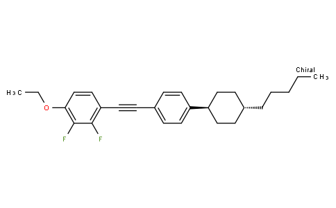 Benzene, 1-ethoxy-2,3-difluoro-4-[2-[4-(trans-4-pentylcyclohexyl)phenyl]ethynyl]-