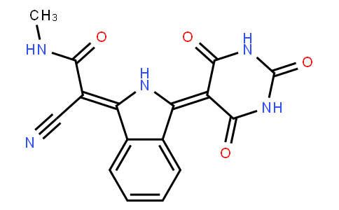M10962 | 2-cyano-2-[2,3-dihydro-3-(tetrahydro-2,4,6-trioxo-5(2H)-pyrimidinylidene)-1H-isoindol-1-ylidene]-N-methylacetamide