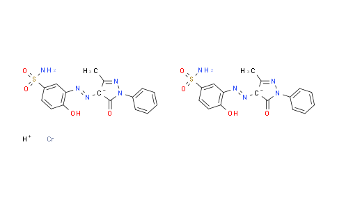M11368 | Hydrogen bis[3-[(4,5-dihydro-3-methyl-5-oxo-1-phenyl-1H-pyrazol-4-YL)azo]-4-hydroxybenzene-1-sulphonamidato(2-)]chromate(1-)