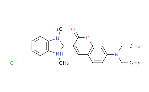 M11444 | 2-[7-(Diethylamino)-2-oxo-2H-1-benzopyran-3-YL]-1,3-dimethyl-1H-benzimidazolium chloride
