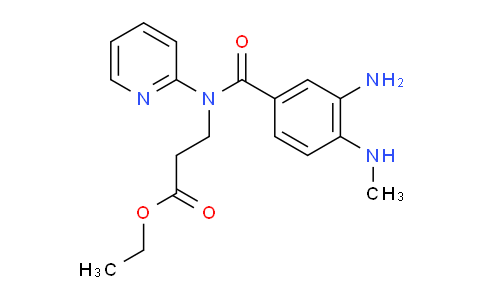 Ethyl 3-(3-amino-4-(methylamino)-N-(pyridin-2-yl)benzamido)propanoate