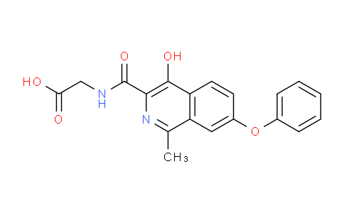 808118-40-3 | 2-[(4-Hydroxy-1-methyl-7-phenoxyisoquinoline-3-carbonyl)amino]acetic acid