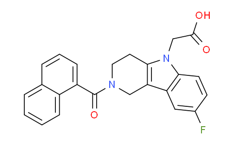 2-(2-(1-naphthoyl)-8-fluoro-1,2,3,4-tetrahydropyrido[4,3-b]indol-5-yl)acetic acid
