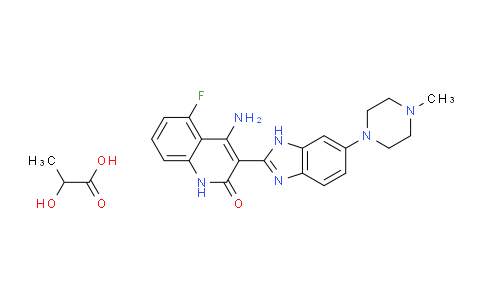4-Amino-5-fluoro-3-(6-(4-methylpiperazin-1-yl)-1H-benzo-[d]imidazol-2-yl)quinolin-2(1H)-one 2-hydroxypropanoate