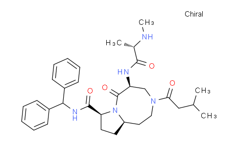 1071992-99-8 | (5S,8S,10aR)-N-benzhydryl-5-((S)-2-(methylamino)propanamido)-3-(3-methylbutanoyl)-6-oxodecahydropyrrolo[1,2-a][1,5]diazocine-8-cArboxamide