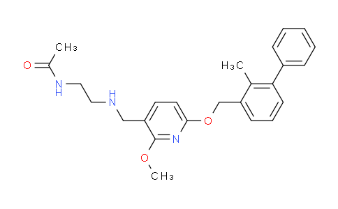 N-[2-({[2-methoxy-6-({2-methyl-[1,1'-biphenyl]-3-yl}methoxy)pyridin-3-yl]methyl}amino)ethyl]acetamide