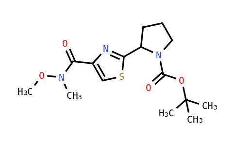 Tert-butyl 2-[4-[methoxy(methyl)carbamoyl]-1,3-thiazol-2-YL]pyrrolidine-1-carboxylate