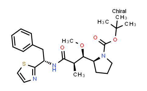 Tert-butyl (2s)-2-[(1r,2r)-1-methoxy-2-methyl-3-oxo-3-[[(1s)-2-phenyl-1-(1,3-thiazol-2-yl)ethyl]amino]propyl]pyrrolidine-1-carboxylate