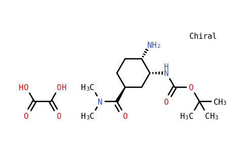 Tert-butyl N-[(1R,2S,5S)-2-amino-5-(dimethylcarbamoyl)cyclohexyl]carbamate oxalic acid