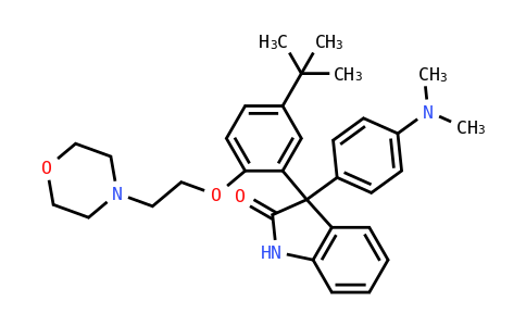 2H-Indol-2-one, 3-[4-(dimethylamino)phenyl]-3-[5-(1,1-dimethylethyl)-2-[2-(4-morpholinyl)ethoxy]phenyl]-1,3-dihydro
