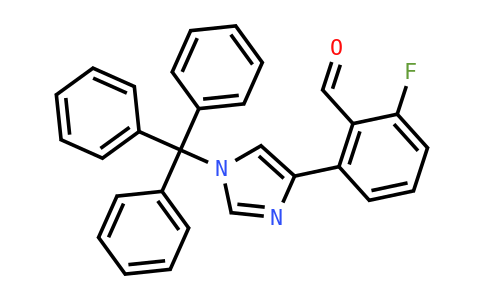 2-fluoro-6-(1-tritylimidazol-4-yl)benzaldehyde  