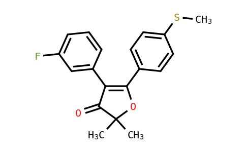 4-(3-Fluorophenyl)-2,2-dimethyl-5-(4-methylsulfanylphenyl)furan-3-one