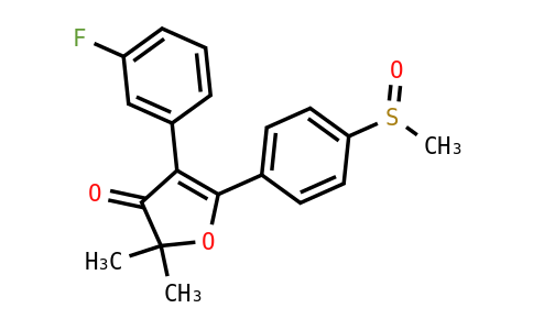 4-(3-Fluorophenyl)-2,2-dimethyl-5-(4-methylsulfinylphenyl)furan-3-one