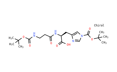 (S)-3-(1-(tert-butoxycarbonyl)-1H-imidazol-4-yl)-2-(3-((tert-butoxycarbonyl)amino)propanamido)propanoic acid