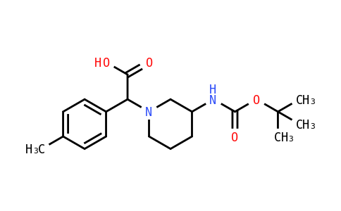2-(4-Methylphenyl)-2-[3-[(2-methylpropan-2-YL)oxycarbonylamino]piperidin-1-YL]acetic acid