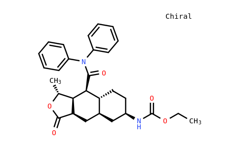 Ethyl N-[(1R,3AR,4AR,6R,8AR,9S,9AS)-9-(diphenylcarbamoyl)-1-methyl-3-oxo-3A,4,4A,5,6,7,8,8A,9,9A-decahydro-1H-benzo[F][2]benzofuran-6-YL]carbamate