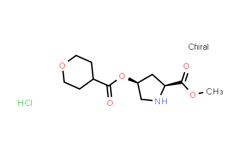 (2S,4S)-Methyl 4-((tetrahydro-2H-pyran-4-carbonyl)oxy)pyrrolidine-2-carboxylate hydrochloride