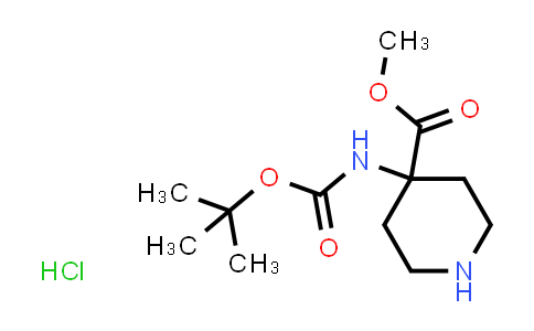 Methyl 4-((tert-butoxycarbonyl)amino)piperidine-4-carboxylate hydrochloride