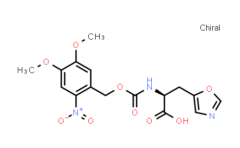 (S)-2-((((4,5-Dimethoxy-2-nitrobenzyl)oxy)carbonyl)amino)-3-(oxazol-5-yl)propanoic acid