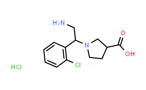 1-(2-Amino-1-(2-chlorophenyl)ethyl)pyrrolidine-3-carboxylic acid hydrochloride