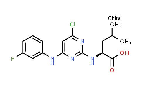 (S)-2-((4-Chloro-6-((3-fluorophenyl)amino)pyrimidin-2-yl)amino)-4-methylpentanoic acid