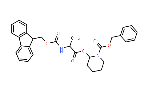 Benzyl 2-((2-((((9H-fluoren-9-yl)methoxy)carbonyl)amino)propanoyl)oxy)piperidine-1-carboxylate