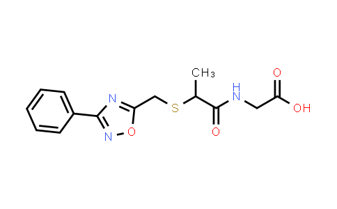 2-(2-(((3-Phenyl-1,2,4-oxadiazol-5-yl)methyl)thio)propanamido)acetic acid