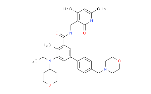 N-((4,6-Dimethyl-2-oxo-1,2-dihydropyridin-3-yl)methyl)-5-(ethyl(tetrahydro-2H-pyran-4-yl)amino)-4-methyl-4'-(morpholinomethyl)-[1,1'-biphenyl]-3-carboxamide
