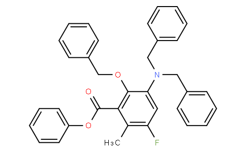 91806 - phenyl 2-(benzyloxy)-3-(dibenzylamino)-5-fluoro-6-methylbenzoate | CAS 1253799-29-9