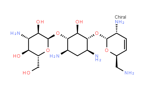 (2S,3R,4S,5S,6R)-4-amino-2-(((1S,2S,3R,4S,6R)-4,6-diamino-3-(((2R,3R,6S)-3-amino-6-(aminomethyl)-3,6-dihydro-2H-pyran-2-yl)oxy)-2-hydroxycyclohexyl)oxy)-6-(hydroxymethyl)tetrahydro-2H-pyran-3,5-diol