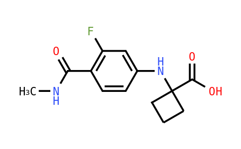1-((3-Fluoro-4-(methylcarbamoyl)phenyl)amino)cyclobutane-1-carboxylic acid