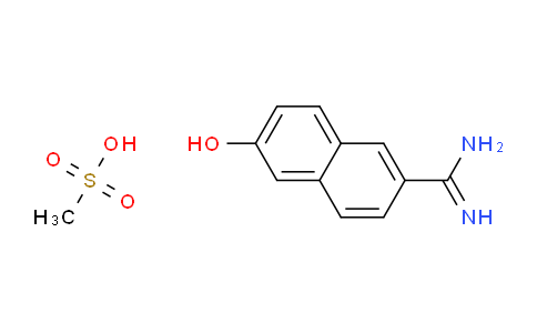 6-Hydroxy-2-naphthimidamide methanesulfonate salt
