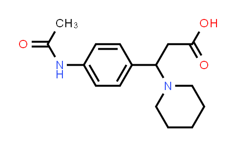 3-[4-(Acetylamino)phenyl]-3-piperidin-1-ylpropanoic acid