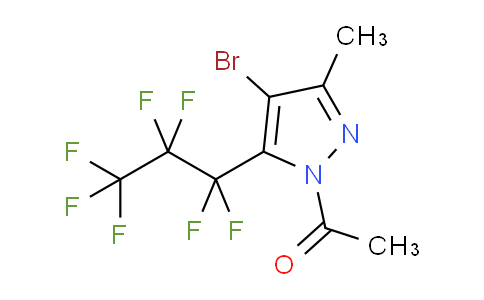1-Acetyl-4-bromo-5(3)-heptafluoropropyl-3(5)-methylpyrazole