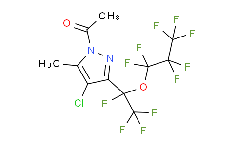 1-Acetyl-4-chloro-5(3)-methyl-3(5)-perfluoro(1-propoxyethyl)pyrazole