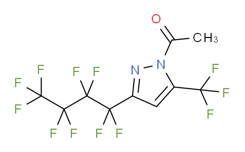 1-Acetyl-3(5)-nonafluorobutyl-5(3)-(trifluoromethyl)pyrazole