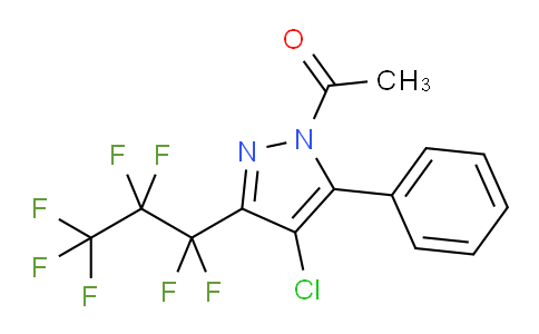 1-Acetyl-4-chloro-3(5)-heptafluoropropyl-5(3)-phenylpyrazole
