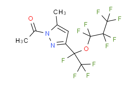1-Acetyl-5(3)-methyl-3(5)-perfluoro(1-propoxyethyl)pyrazole
